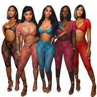 Woman's Summer Hot Sexy Lace Big U Neck