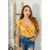 TD Sandra Floral Bow Tie Bodysuit
