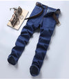 Mens Straight Jeans Slim Fit Denim Pants For Casual Business Wear Brand Clothing Comfortable Soft