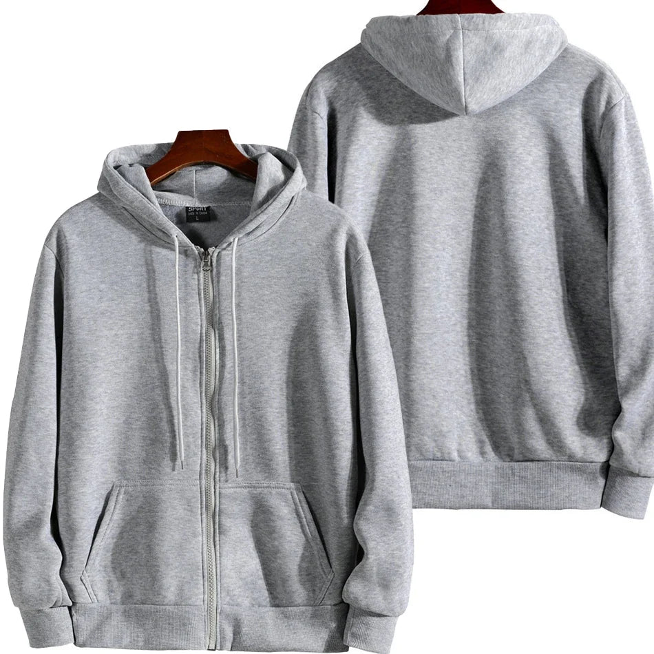 Unisex Relaxed-Fit Full-Zip Hoodie
