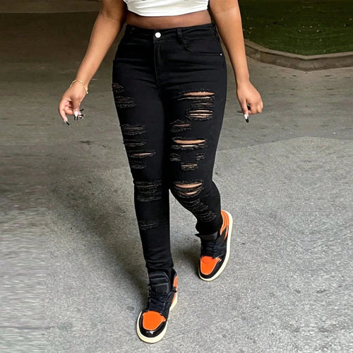Black Ripped Jeans For Women