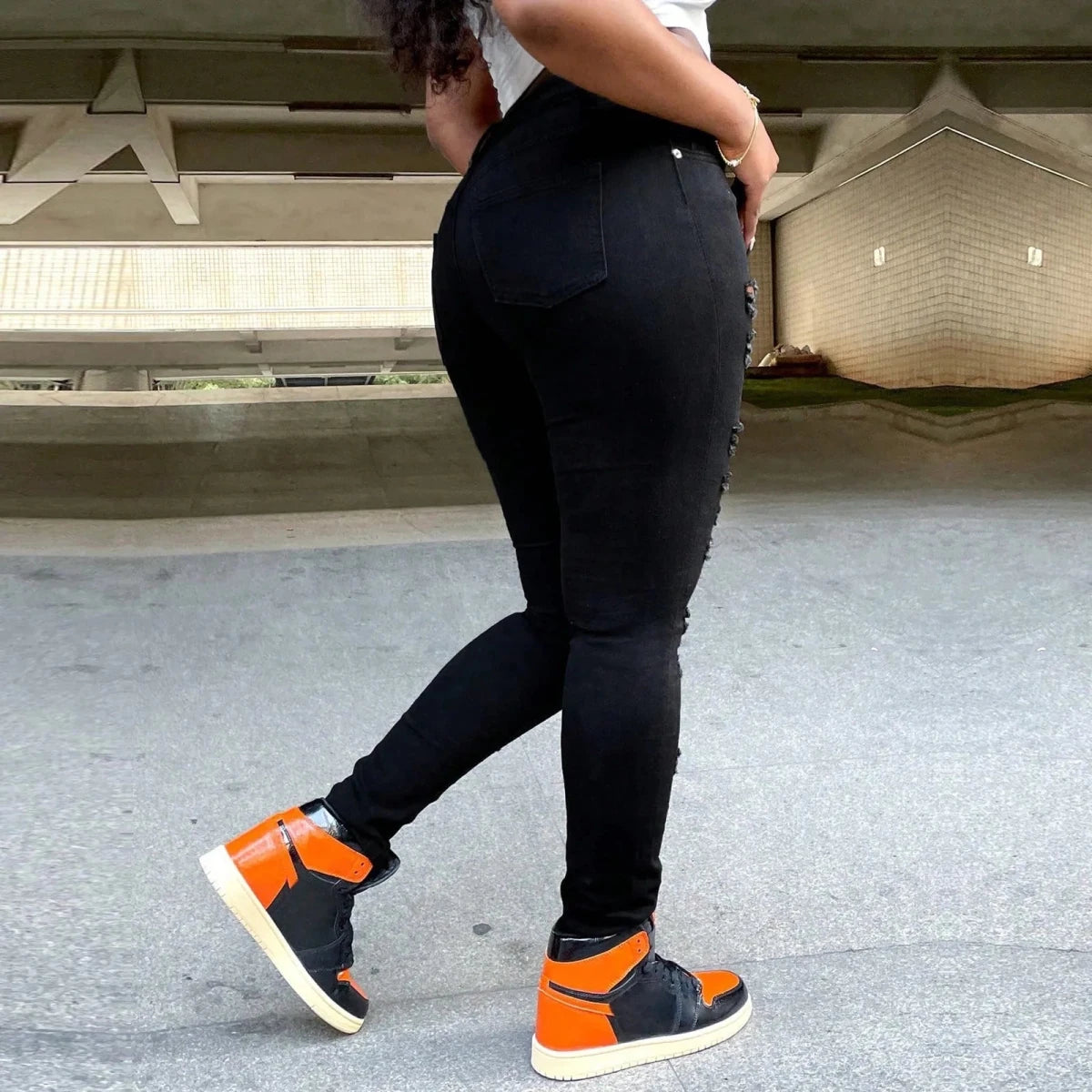Black Ripped Jeans For Women