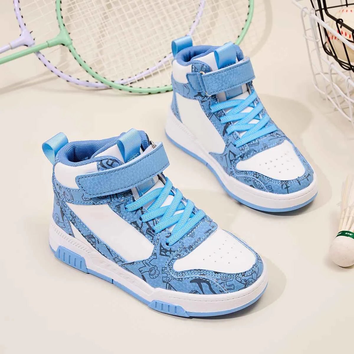 Children's High-Top Panel Sneakers
