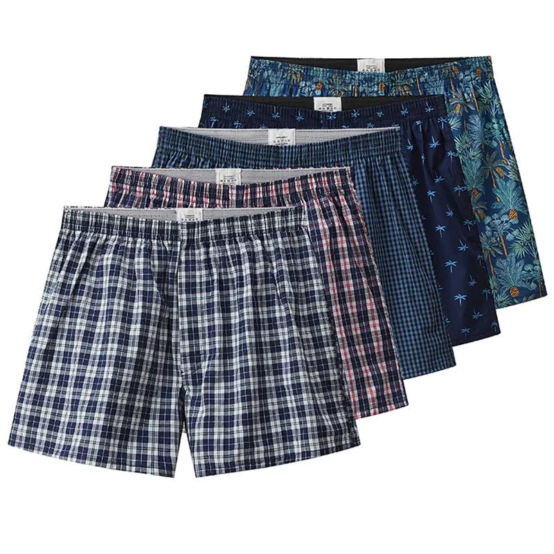 DORSU Mens Cotton Boxer Shorts With Elastic Waistband Breathable All Day Comfort For Men