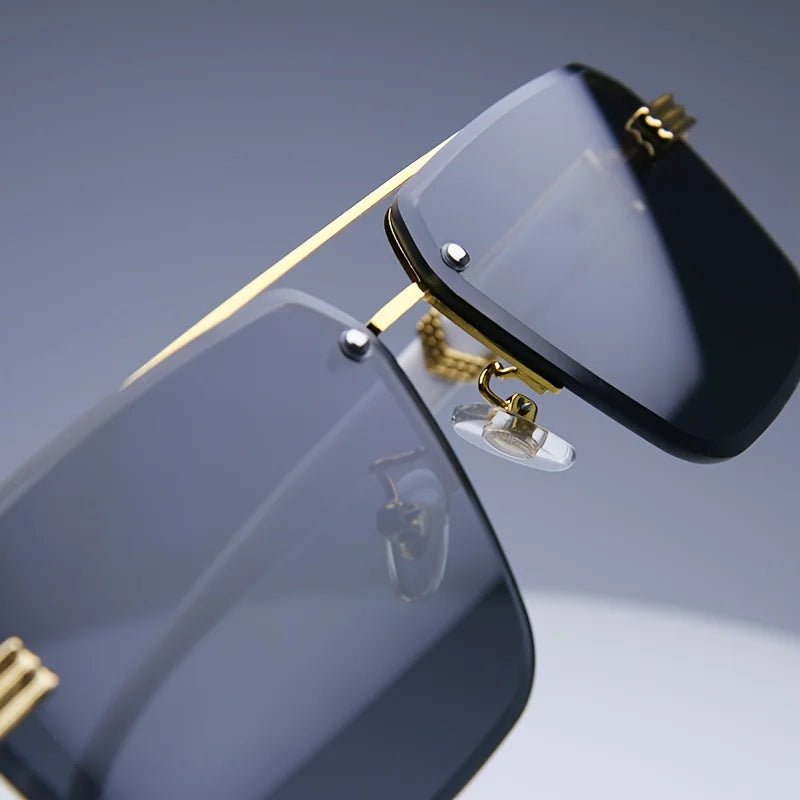Fashion Rimless Sunglasses Men Women Populare Frameless Sun Glasses Male Female Classic Small Square Summer Traveling Shades