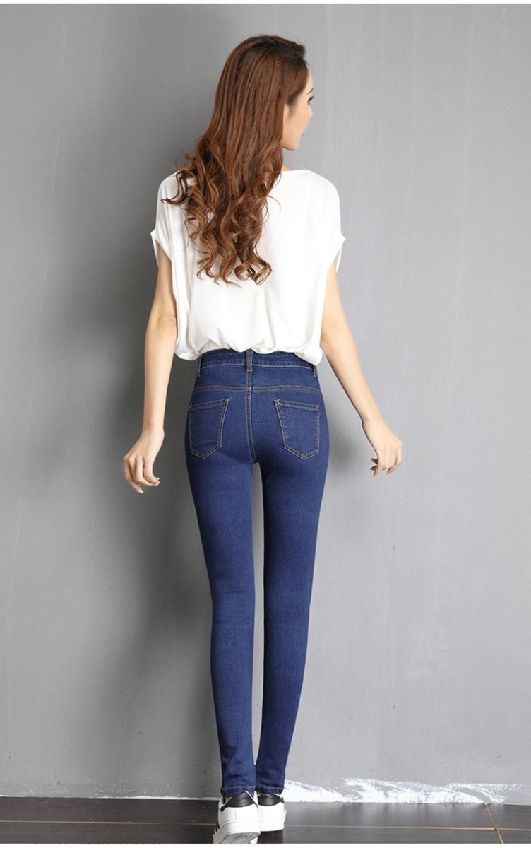 High Elastic Vintage Style Mom Jeans