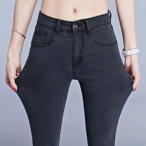 High Elastic Vintage Style Mom Jeans