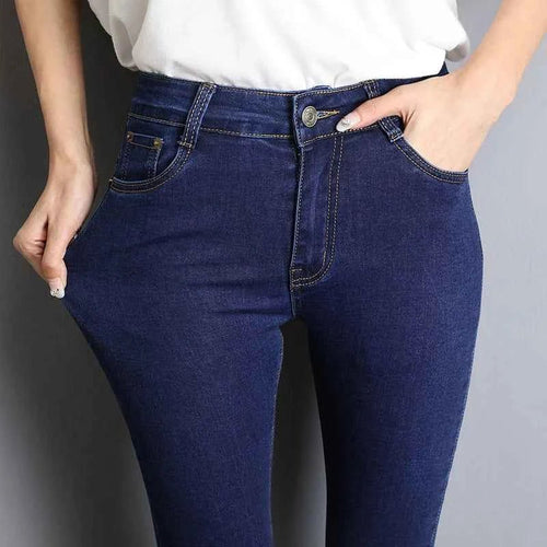 High Elastic Vintage Style Mom Jeans