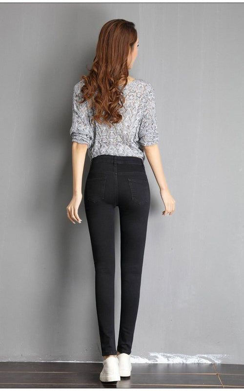 High Elastic Vintage Style Mom Jeans