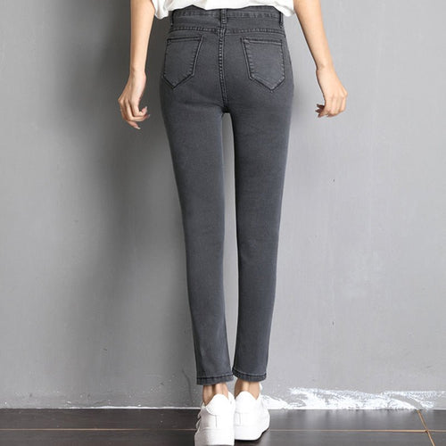 High Elastic Vintage Style Mom Jeans