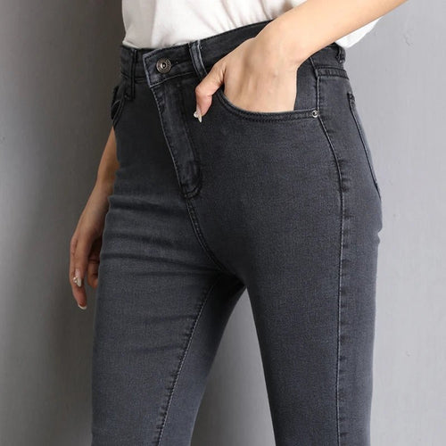 High Elastic Vintage Style Mom Jeans