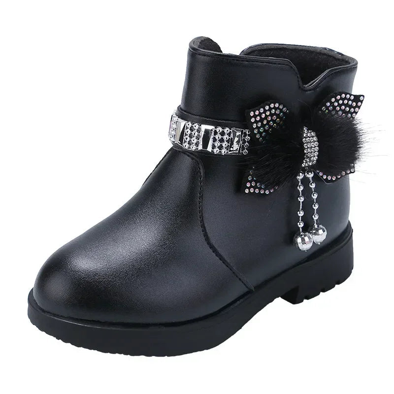 Winter Solid Color Kids Boots | Women's Soft Plush Non-Slip Shoes