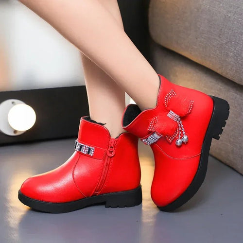 Winter Solid Color Kids Boots | Women's Soft Plush Non-Slip Shoes