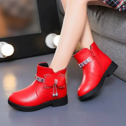 Winter Solid Color Kids Boots | Women's Soft Plush Non-Slip Shoes