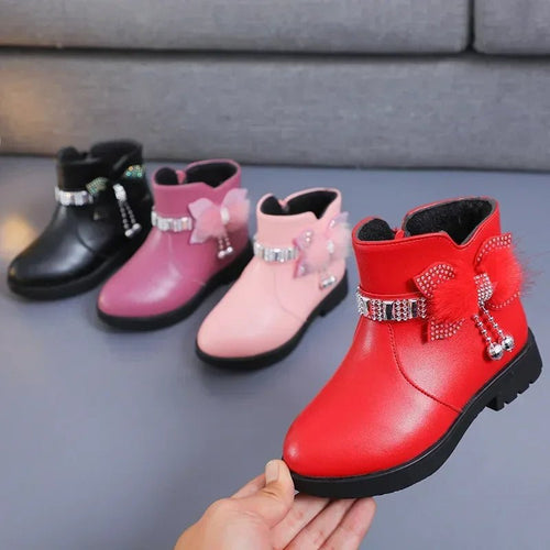 Winter Solid Color Kids Boots | Women's Soft Plush Non-Slip Shoes