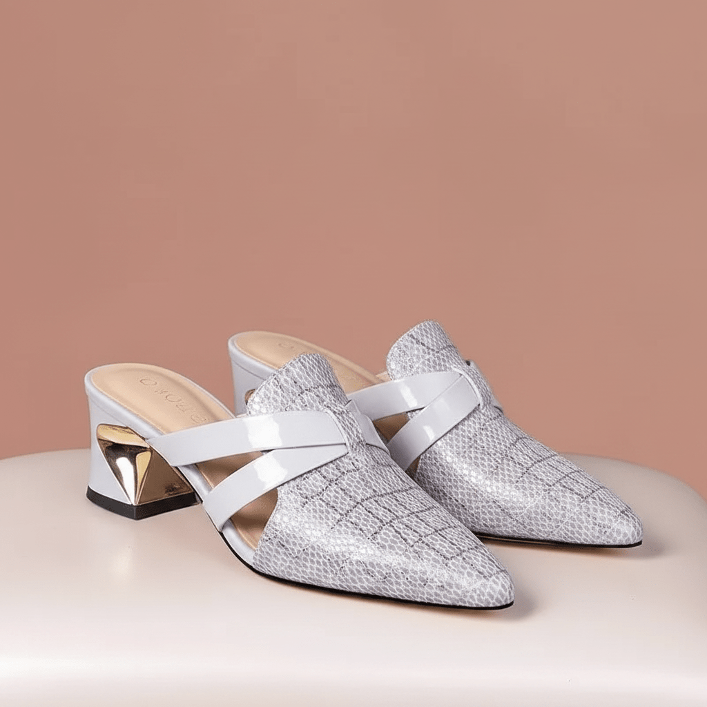 Marlisasa Women Slip On Square Heel Pumps With Pearl Detail Lightweight Comfort For All Day Wear