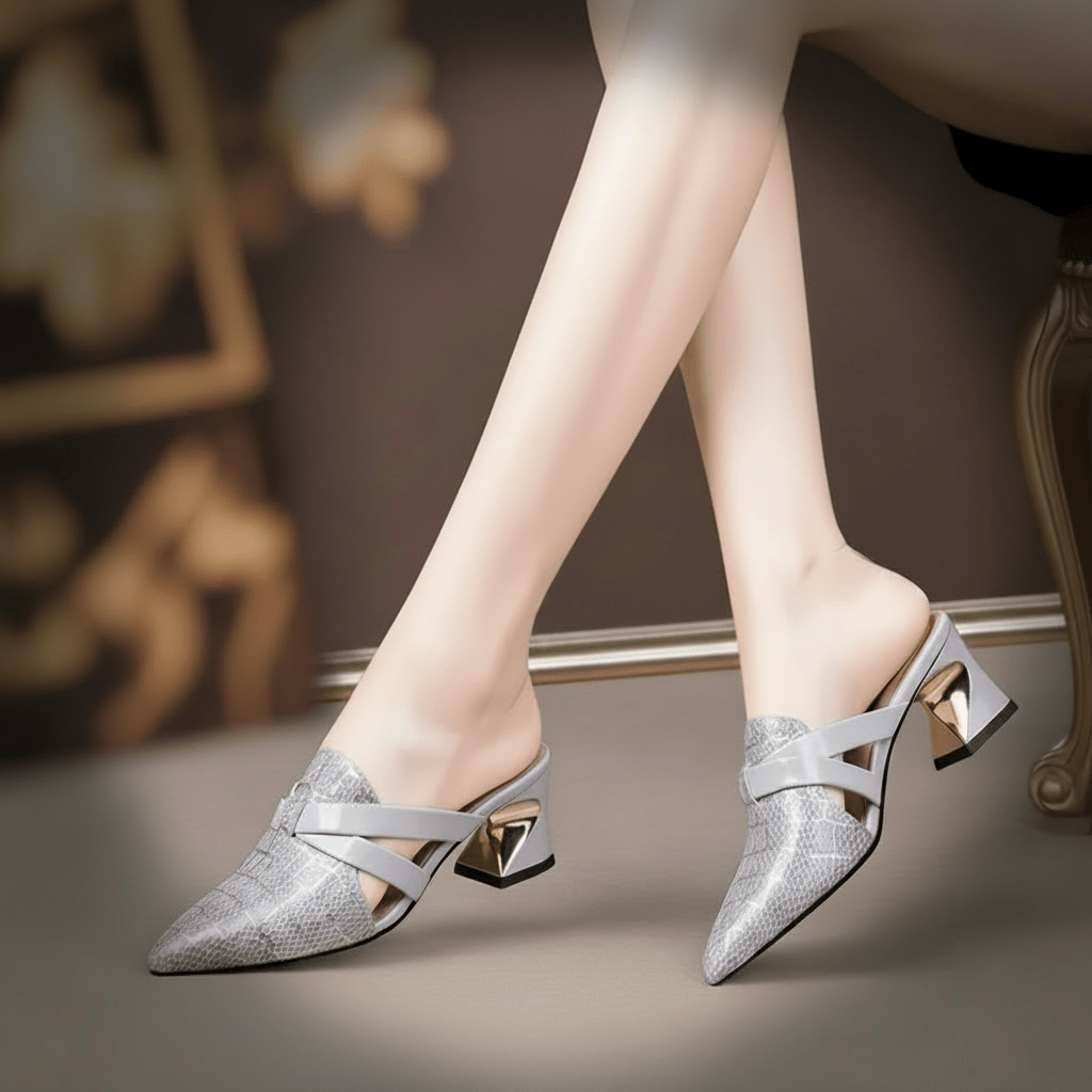 Marlisasa Women Slip On Square Heel Pumps With Pearl Detail Lightweight Comfort For All Day Wear