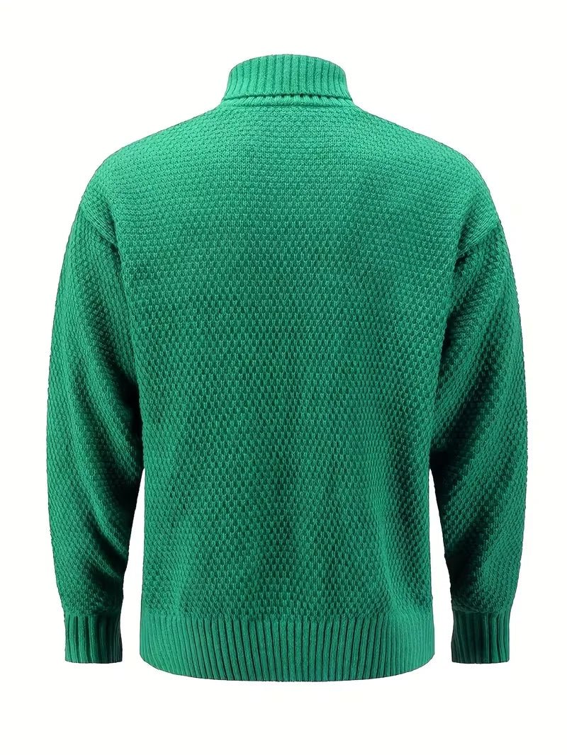 Men's Argyle-Knit Turtleneck Sweater