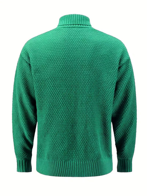 Men's Argyle-Knit Turtleneck Sweater