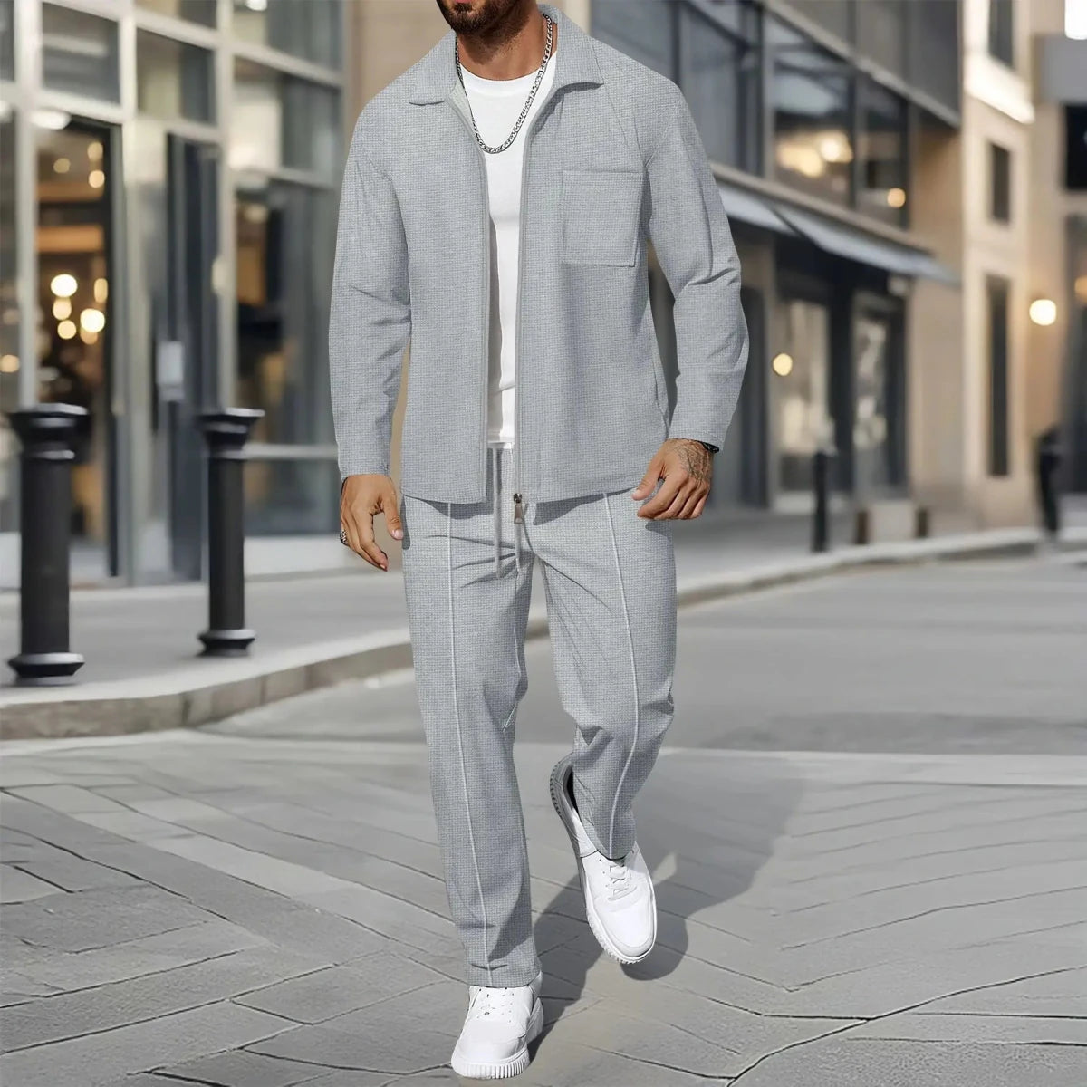 Men's Business Casual Two-Piece Set