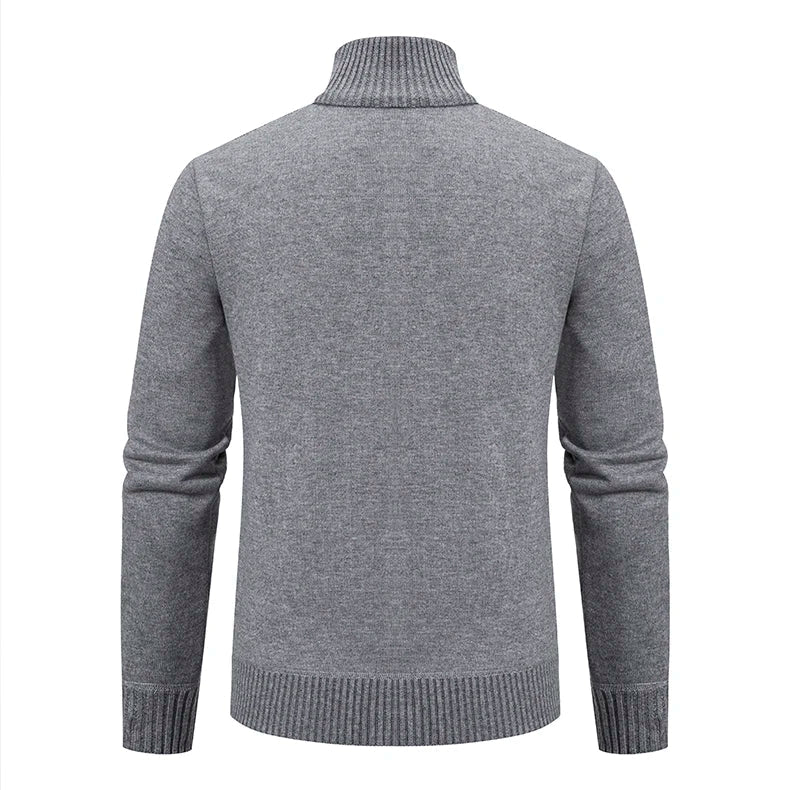 Men's Cable-Knit Zip-Up Cardigan
