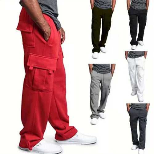 Men's Loose Fit Cargo Sweatpants for Autumn Jogging Streetwear