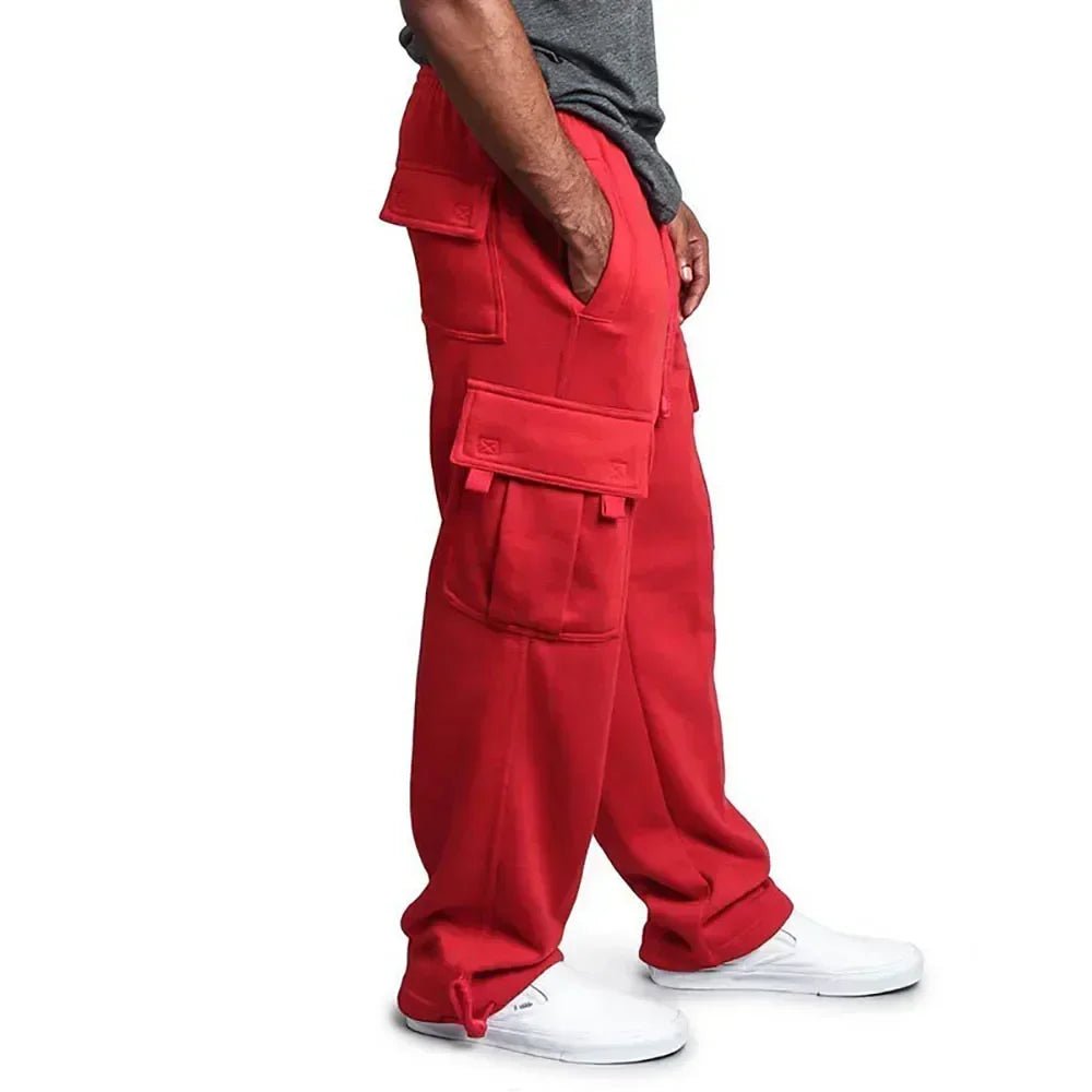 Men's Loose Fit Cargo Sweatpants for Autumn Jogging Streetwear