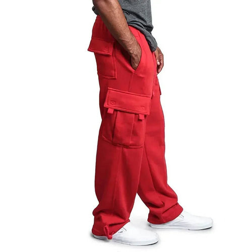 Men's Loose Fit Cargo Sweatpants for Autumn Jogging Streetwear