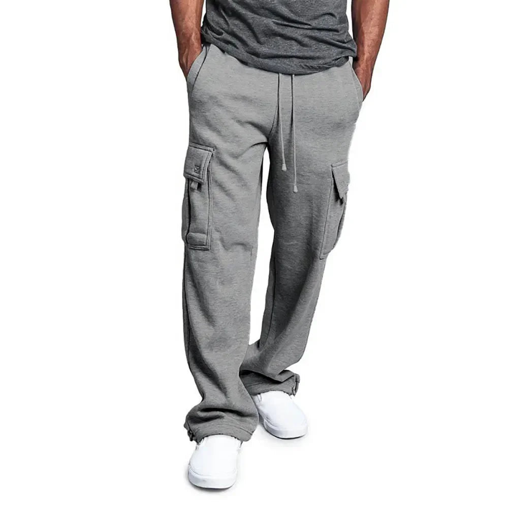 Men's Loose Fit Cargo Sweatpants for Autumn Jogging Streetwear