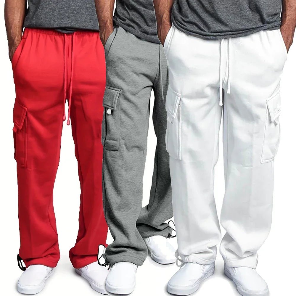 Men's Loose Fit Cargo Sweatpants for Autumn Jogging Streetwear