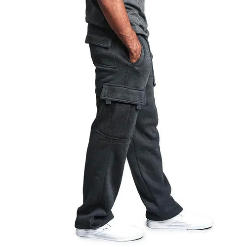 Men's Loose Fit Cargo Sweatpants for Autumn Jogging Streetwear