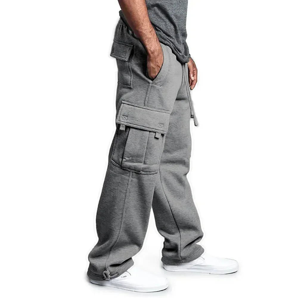 Men's Loose Fit Cargo Sweatpants for Autumn Jogging Streetwear