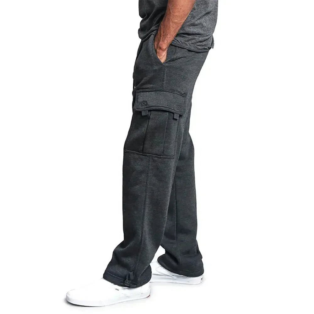 Men's Loose Fit Cargo Sweatpants for Autumn Jogging Streetwear