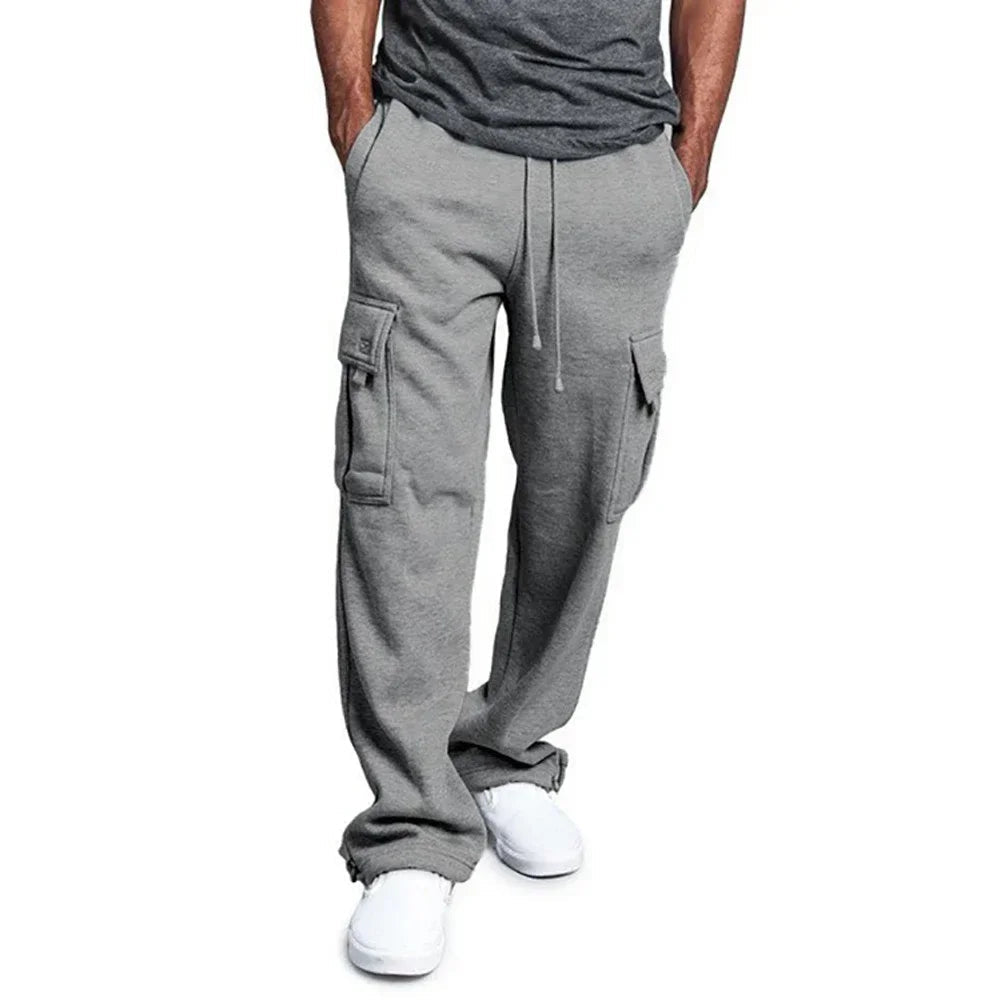 Men's Loose Fit Cargo Sweatpants for Autumn Jogging Streetwear