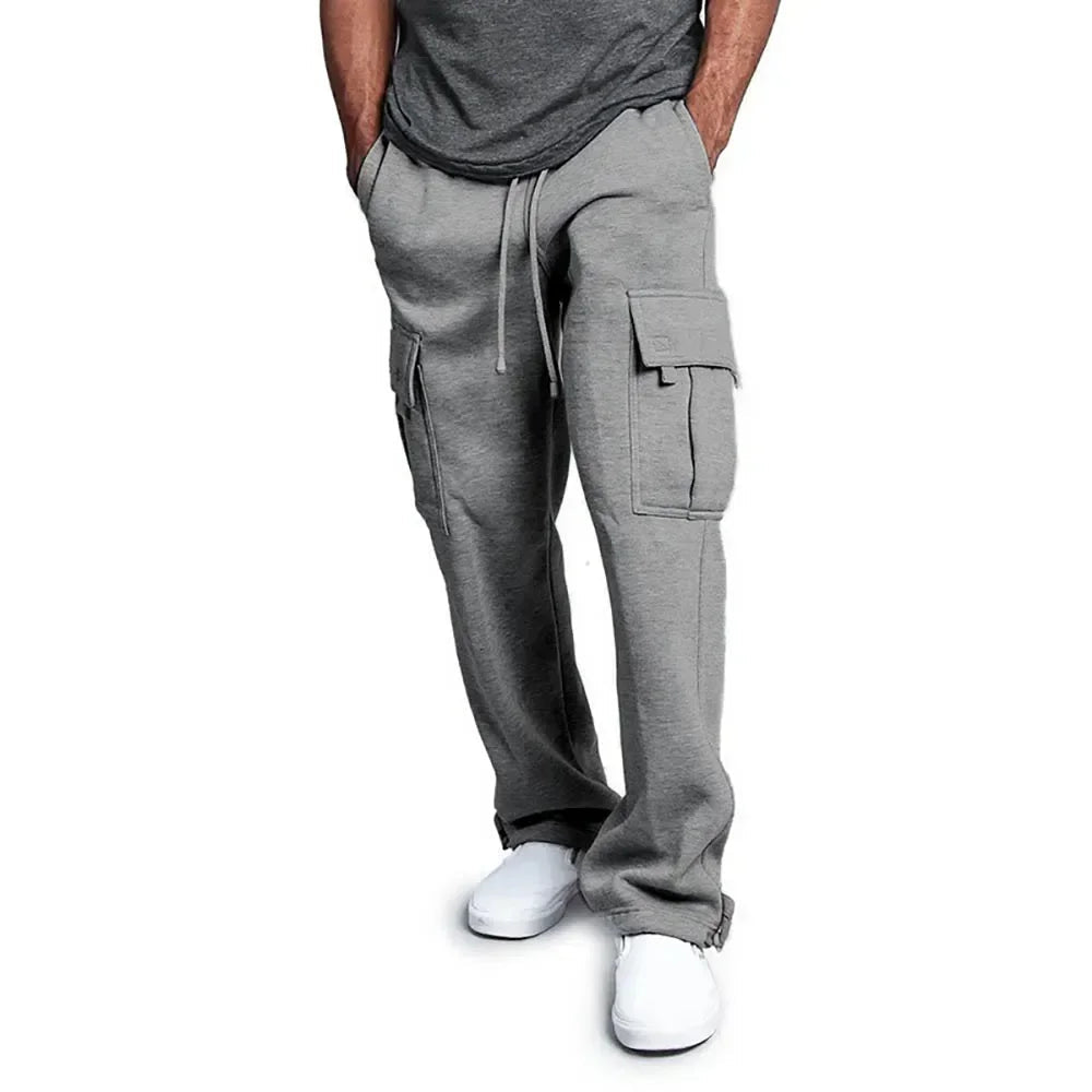 Men's Loose Fit Cargo Sweatpants for Autumn Jogging Streetwear