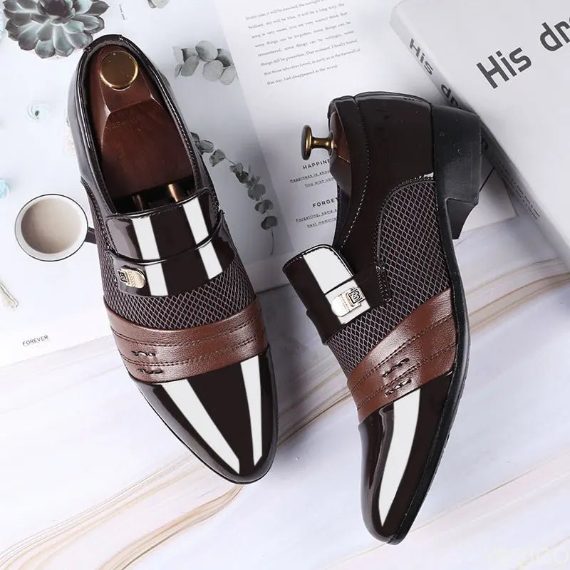 DIALLO & FAMILLY men's slip-on casual shoes in versatile style, suitable for weddings and formal occasions, plus size.