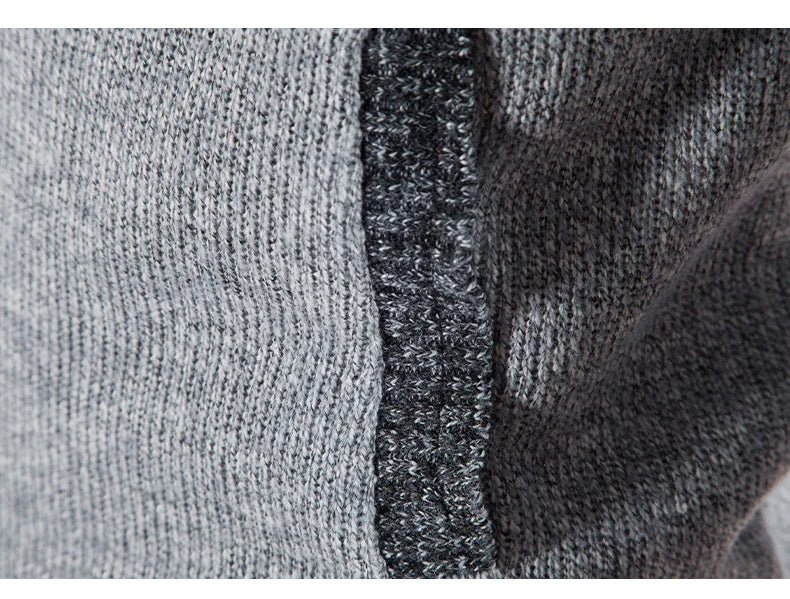 Men's Color-Block Knit Zip-Up Jacket