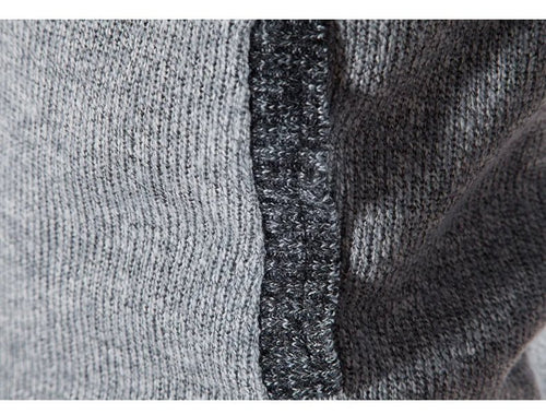 Men's Color-Block Knit Zip-Up Jacket
