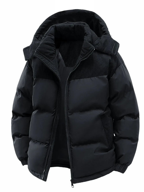 Men’s Colorblock Hooded Puffer Jacket Men's Jackets
