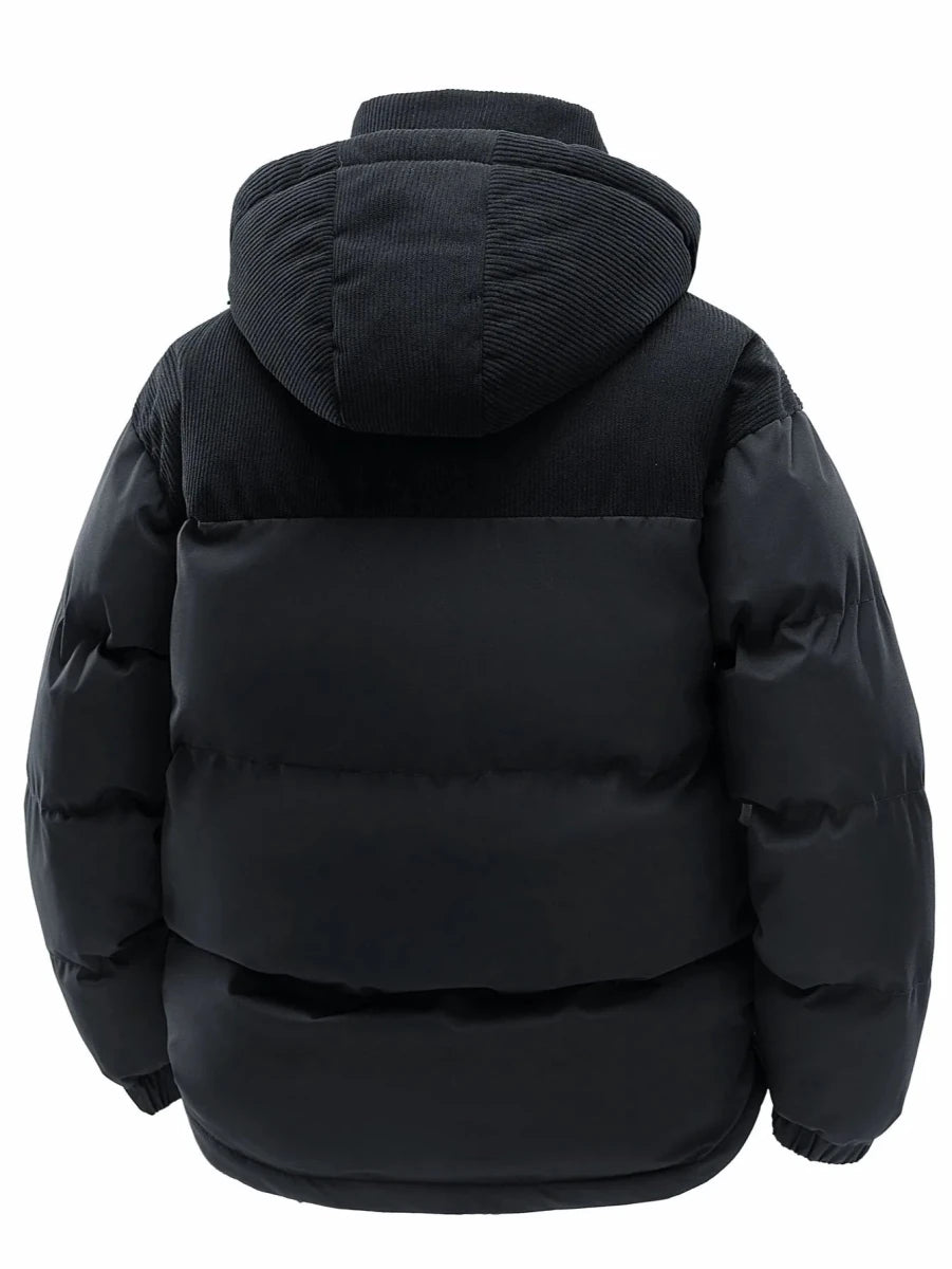 Men’s Colorblock Hooded Puffer Jacket Men's Jackets