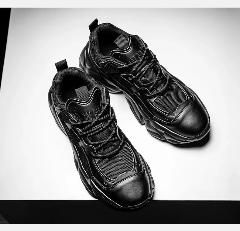 Men's Elevator Sneakers Hidden Heel Heightening Shoes Breathable Comfort Plus Size 45 46 For Taller Look