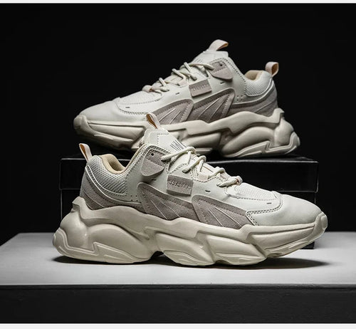 Men's Elevator Sneakers Hidden Heel Heightening Shoes Breathable Comfort Plus Size 45 46 For Taller Look