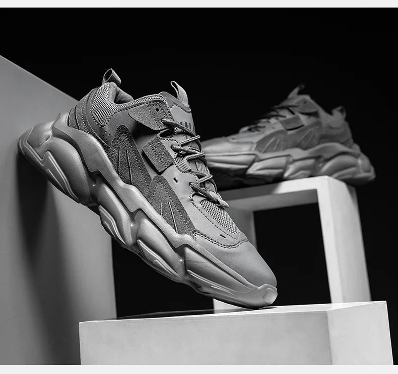 Men's Elevator Sneakers Hidden Heel Heightening Shoes Breathable Comfort Plus Size 45 46 For Taller Look