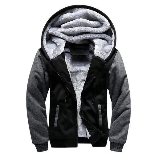 Men’s Fleece-Lined Camouflage Hooded Jacket Men's Jackets