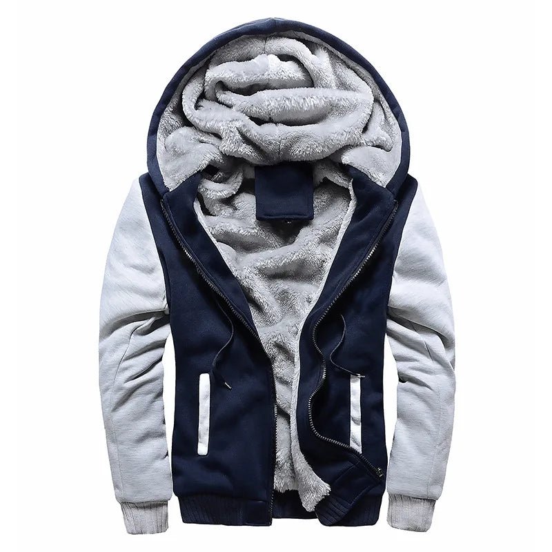 Men’s Fleece-Lined Camouflage Hooded Jacket Men's Jackets