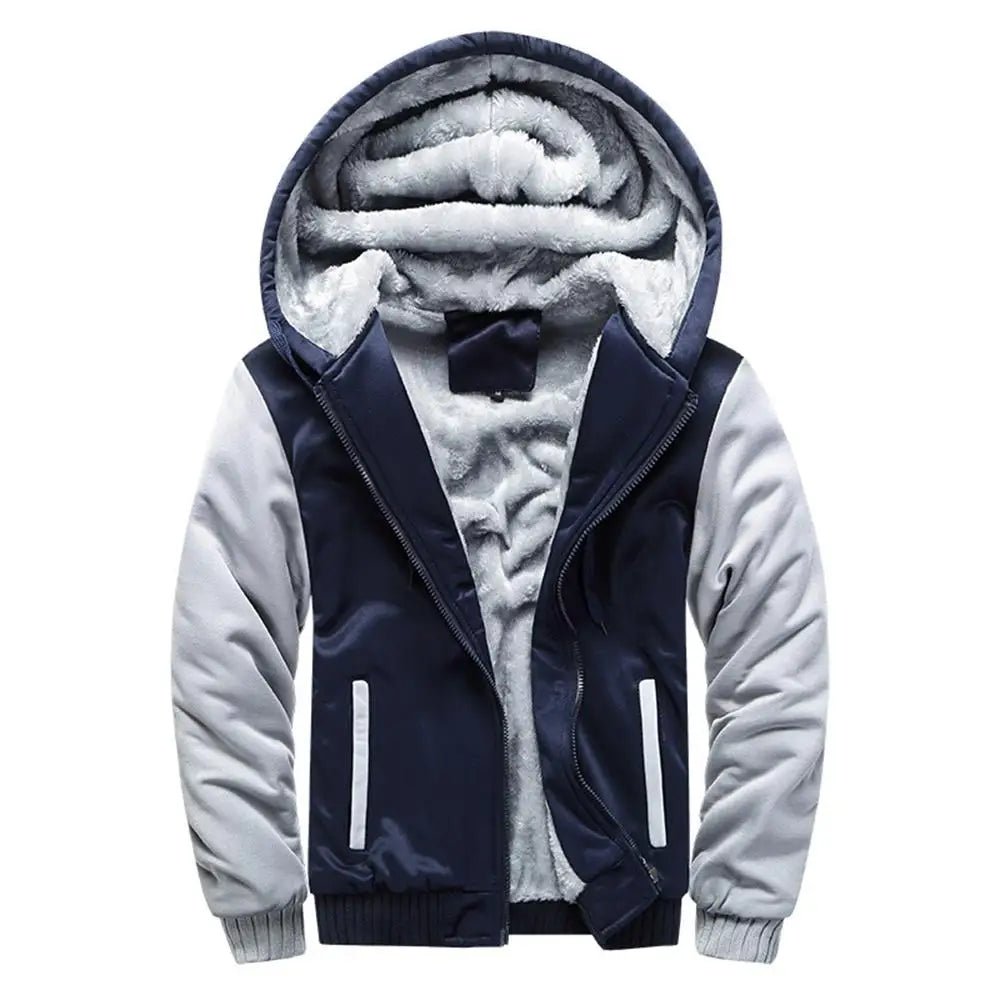 Men’s Fleece-Lined Camouflage Hooded Jacket Men's Jackets