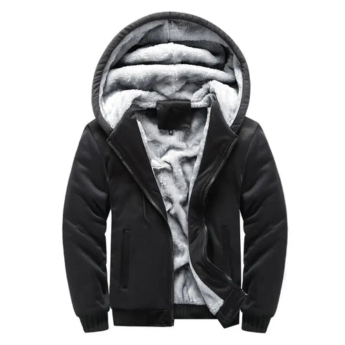 Men’s Fleece-Lined Camouflage Hooded Jacket Men's Jackets