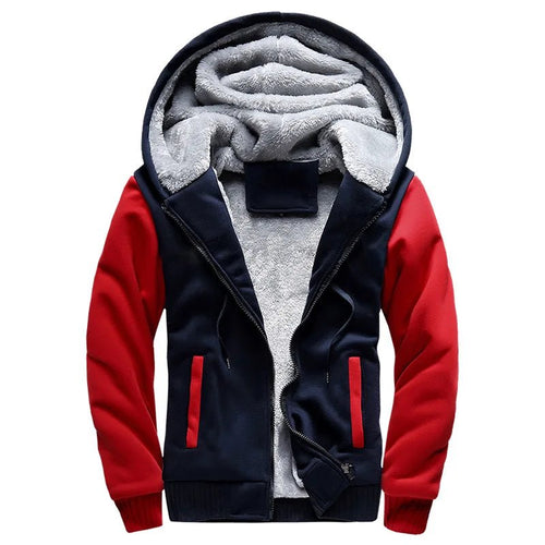 Men’s Fleece-Lined Camouflage Hooded Jacket Men's Jackets