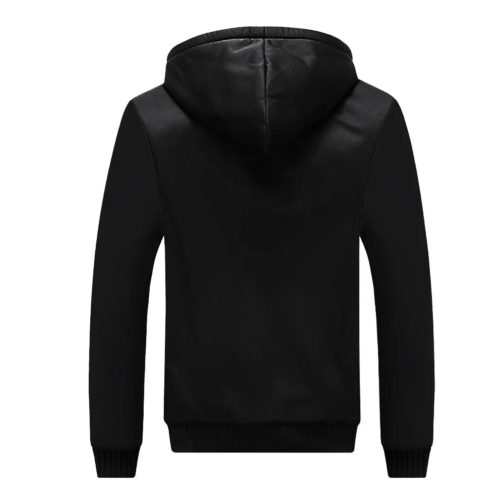 Men’s Fleece-Lined Camouflage Hooded Jacket Men's Jackets