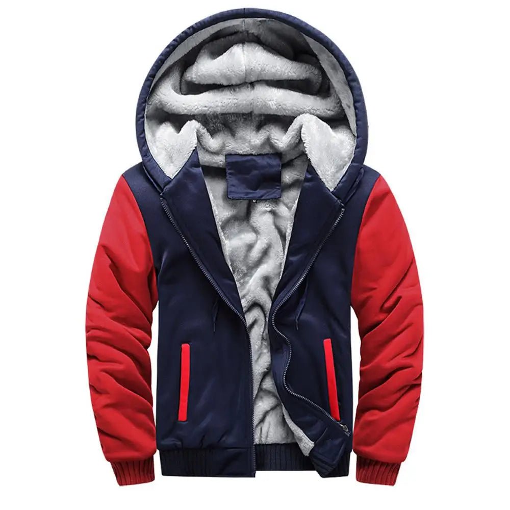 Men’s Fleece-Lined Camouflage Hooded Jacket Men's Jackets